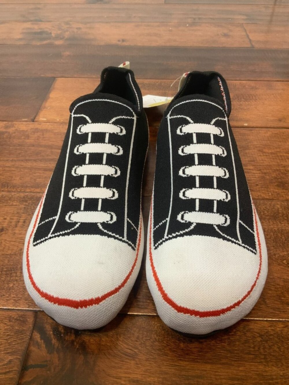 Marni Black Trompe-L'oeil Jacquard Low Top Knit Sneakers, Size 9.5 | 40